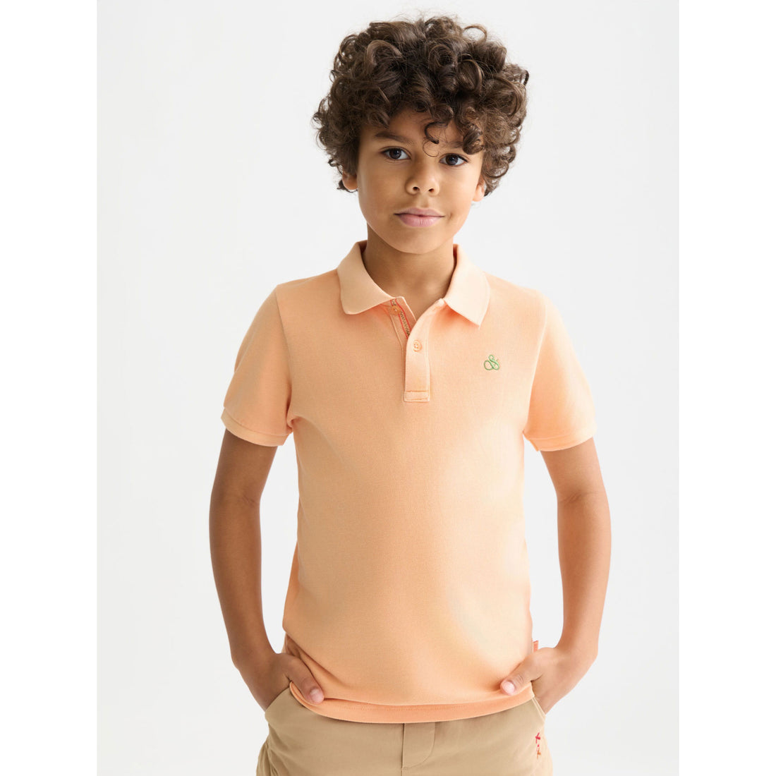 Scotch Shrunk Coral Sands Embroidery Pique Polo