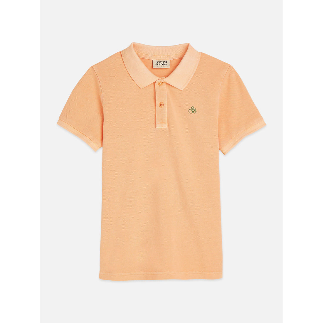 Scotch Shrunk Coral Sands Embroidery Pique Polo