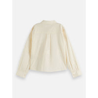 Scotch Shrunk Eggnog Fringe Embroidered Shirt