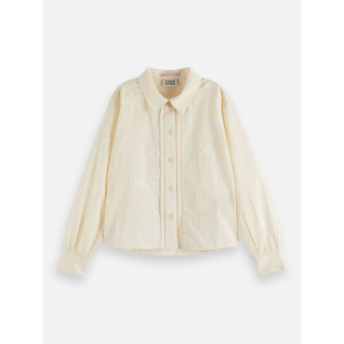 Scotch Shrunk Eggnog Fringe Embroidered Shirt