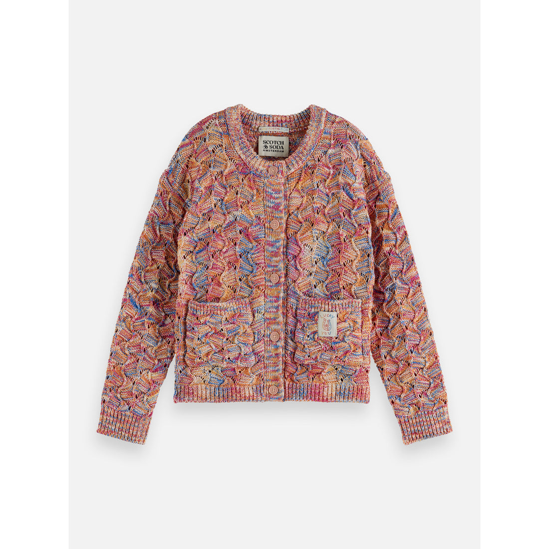 Scotch Shrunk Multicolor Oversized Cardigan