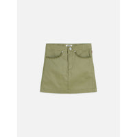 Scotch Shrunk Oil Green Twill Mini Skirt