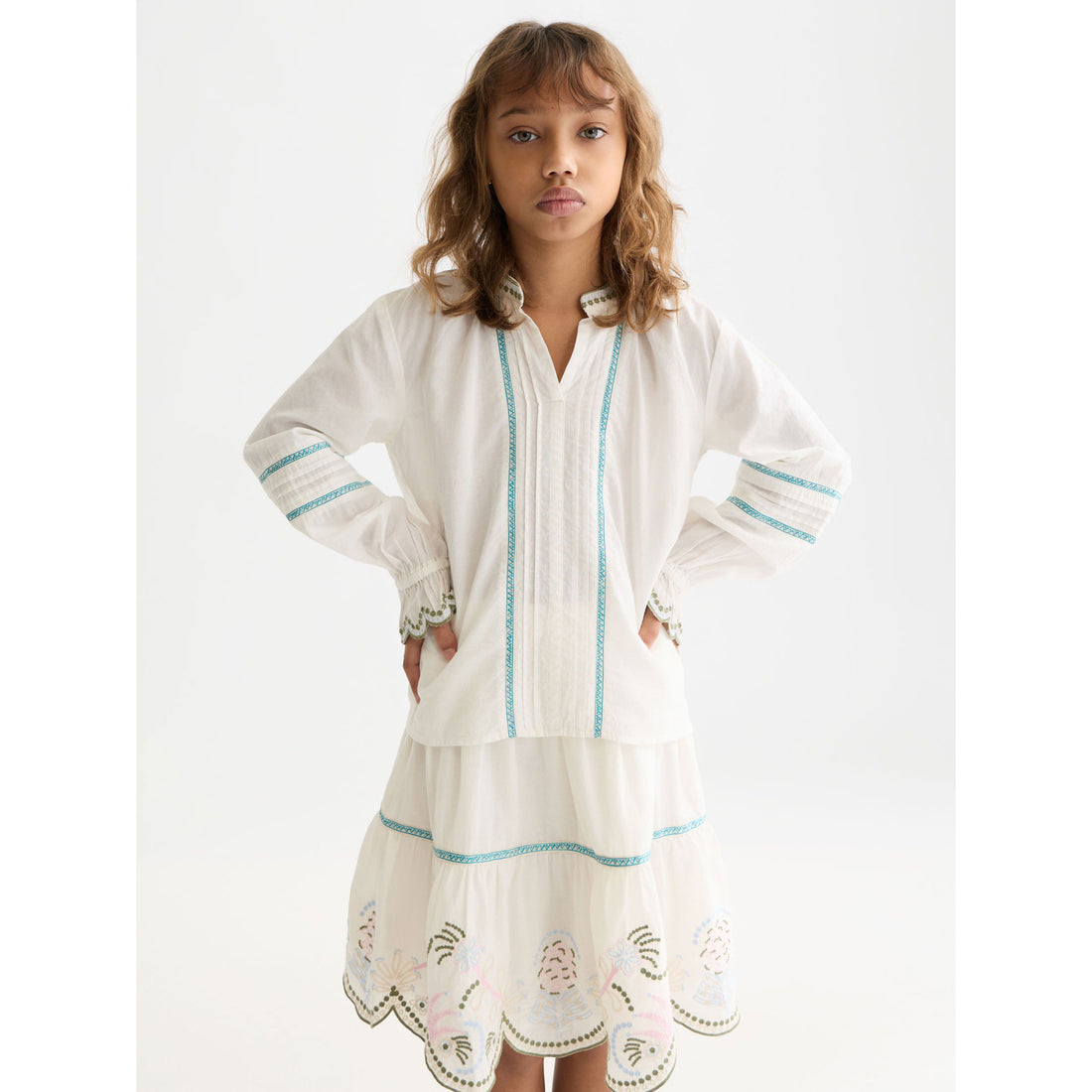 Scotch Shrunk Eggnog Embroidered Cuff Shirt