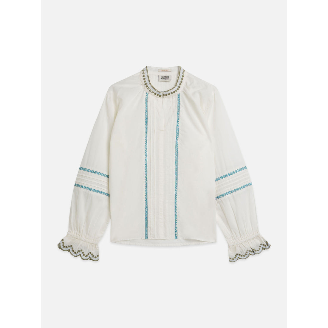 Scotch Shrunk Eggnog Embroidered Cuff Shirt
