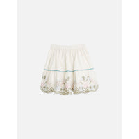 Scotch Shrunk Eggnog Embroidered Hem Skirt
