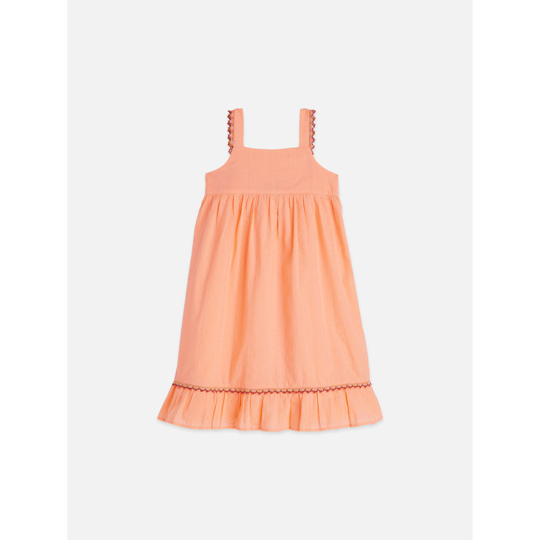 Scotch Shrunk Papaya Punch Embroidered Stripe Dress