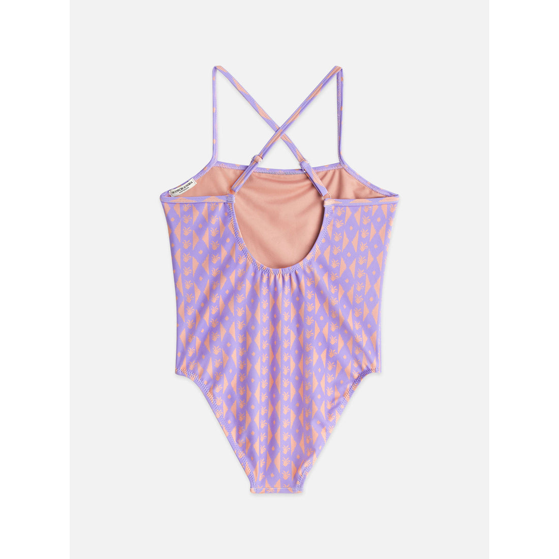 Scotch Shrunk Cactus Stripe Papaya Punch Bathing Suit
