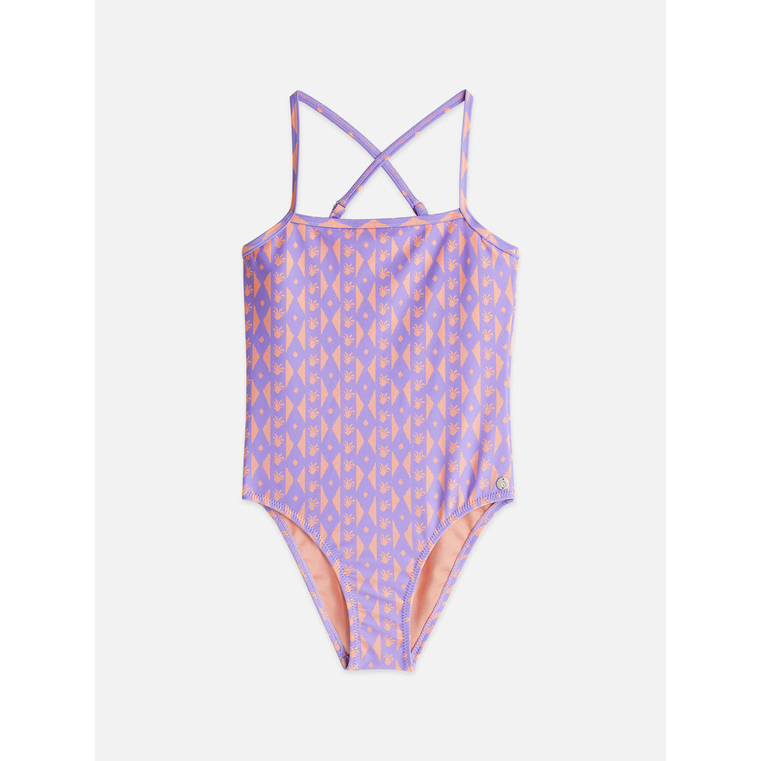 Scotch Shrunk Cactus Stripe Papaya Punch Bathing Suit