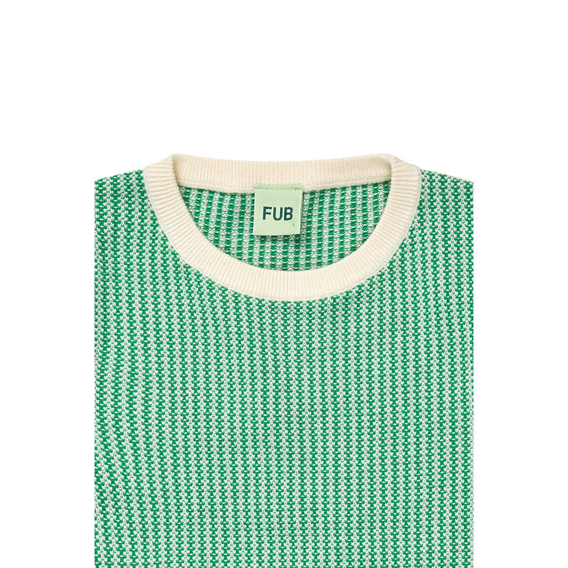 FUB Ecru/Basil Two Color Top