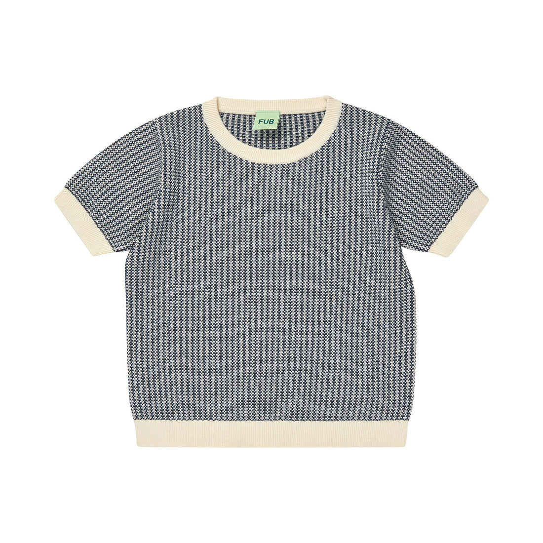 FUB Ecru/Dark Navy Two Color Top