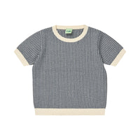 FUB Ecru/Dark Navy Two Color Top