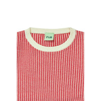FUB Ecru/Ruby Red Two Color Top