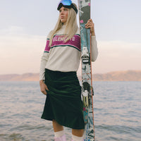 ELEMENTS Ivory Stripe Chest Logo Sweater