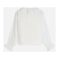 Scotch Shrunk White Ruched Gold Button Shirt