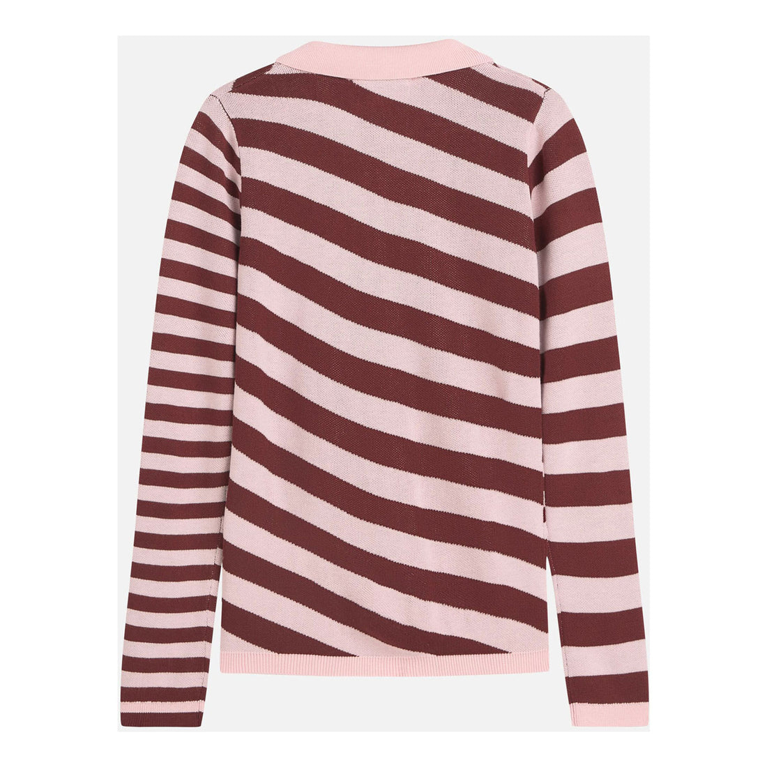 Scotch Shrunk  Orchid Pink / New Maroon Stripe Polo