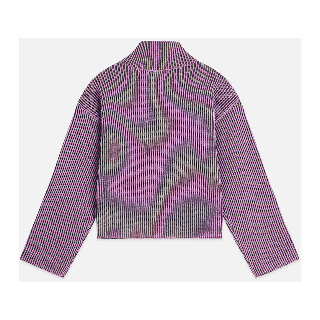 Scotch Shrunk  African Violet / Olive Half Zip Chenille Boxy Pullover