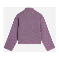 Scotch Shrunk  African Violet / Olive Half Zip Chenille Boxy Pullover
