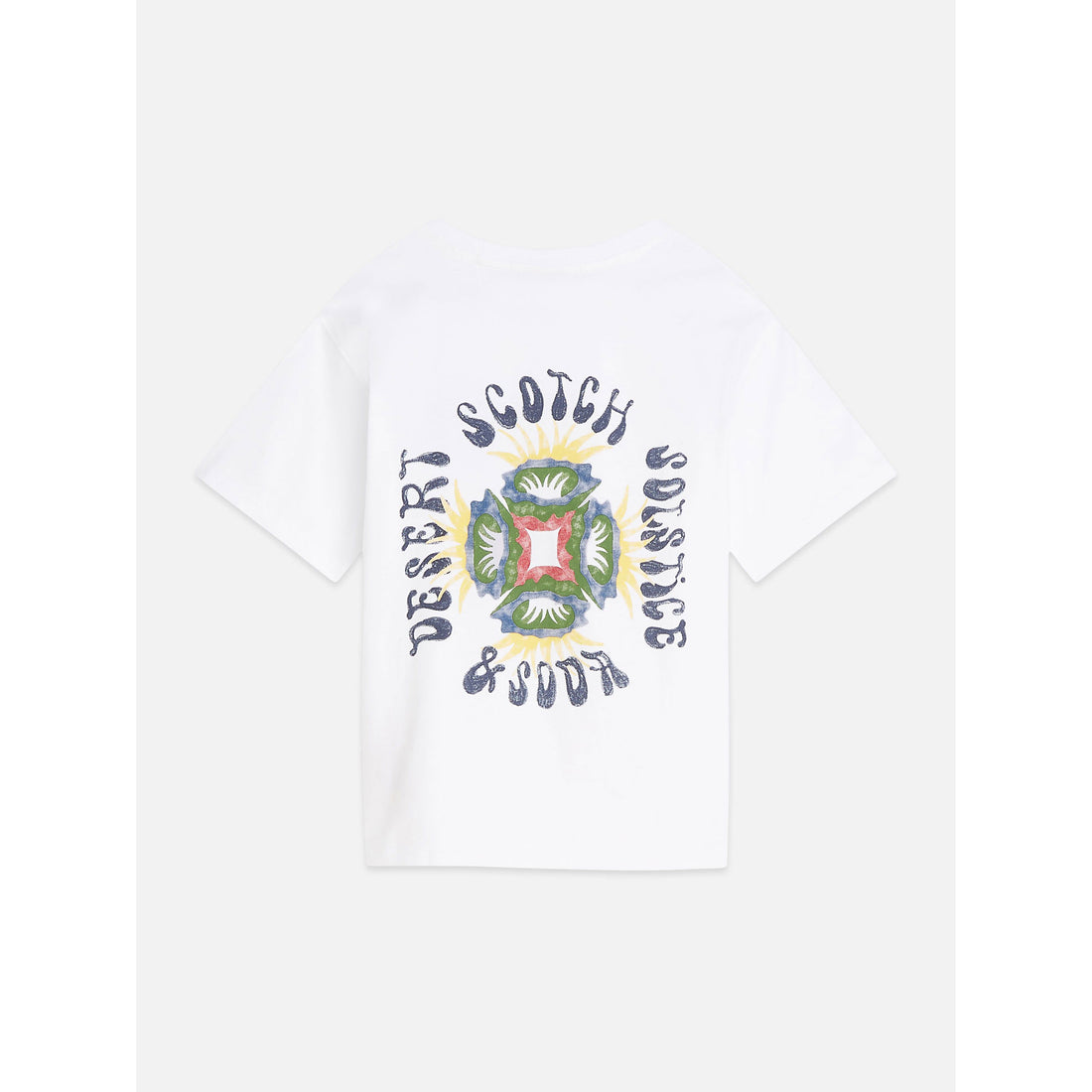 Scotch Shrunk Bright White Front And Back Artwork T-Shirt
