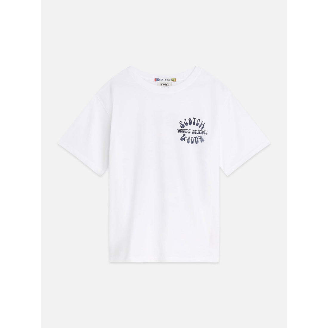 Scotch Shrunk Bright White Front And Back Artwork T-Shirt