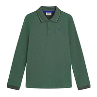 Scotch Shrunk  Green Melange Contrast Tipping Pique Polo