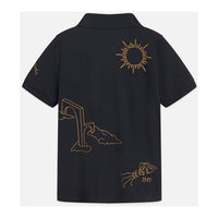 Scotch Shrunk  Sky Captain Artwork Pique Polo