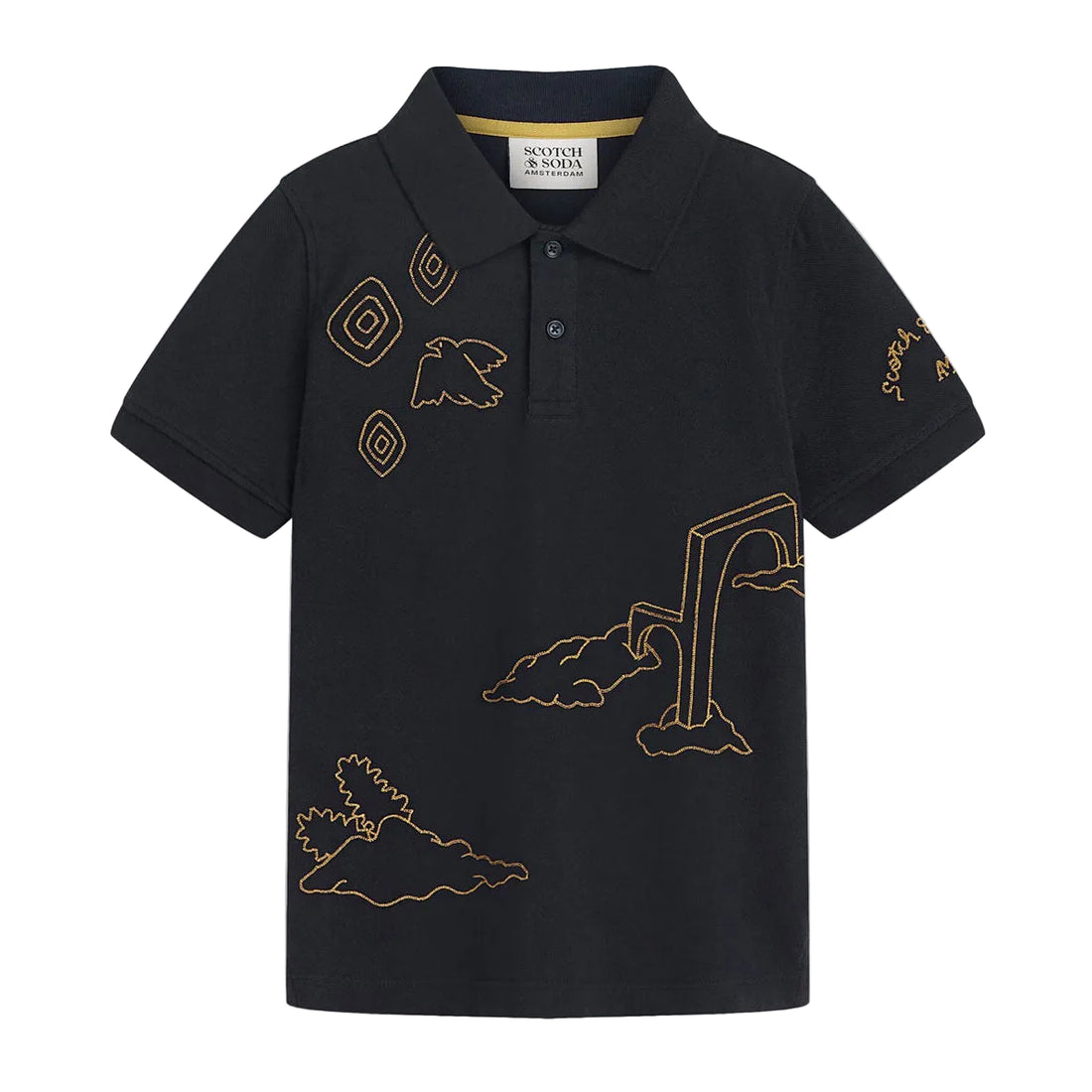 Scotch Shrunk  Sky Captain Artwork Pique Polo