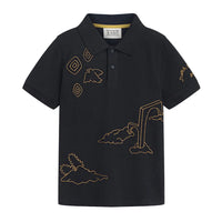 Scotch Shrunk  Sky Captain Artwork Pique Polo