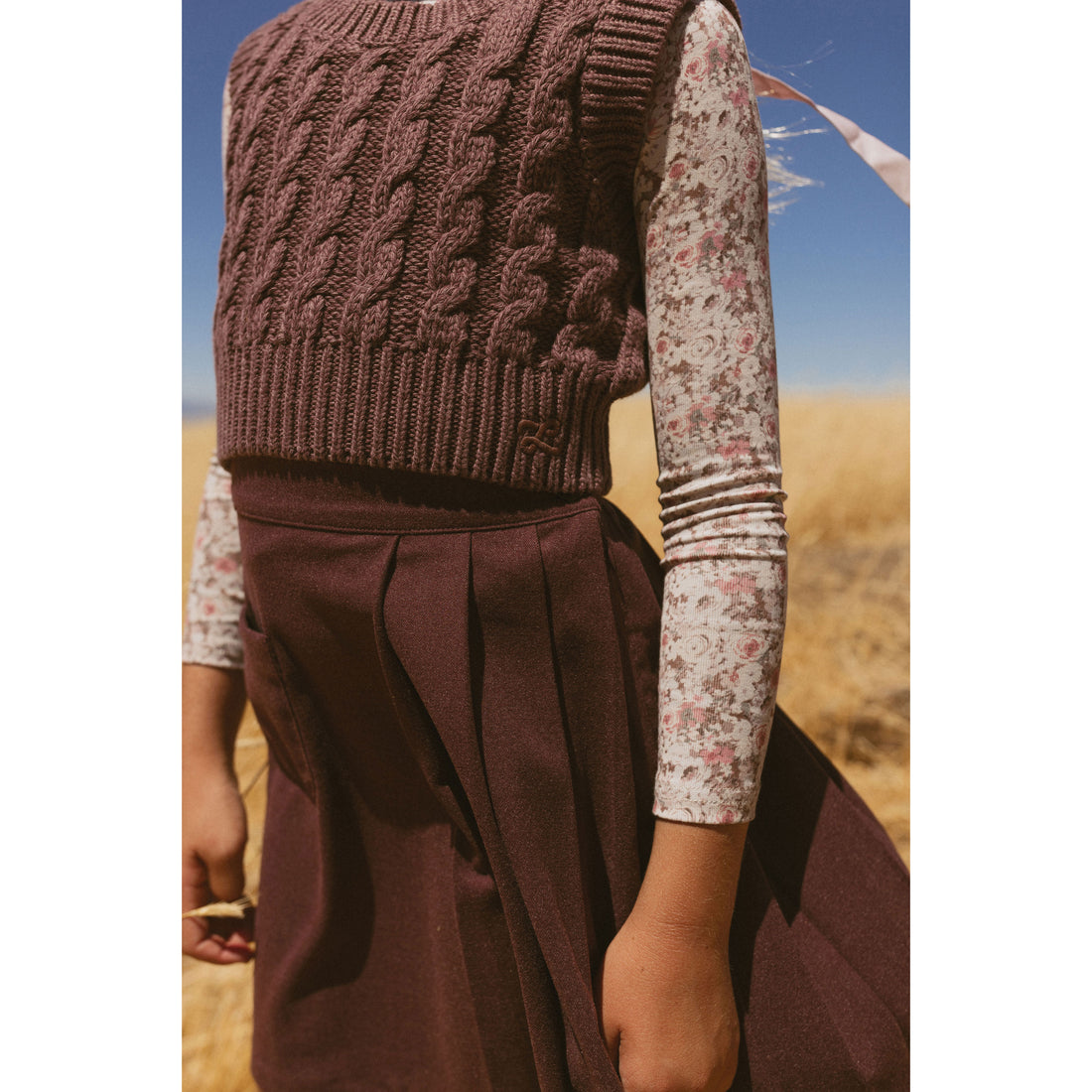 L by Ladida Eggplant Floral Turtleneck