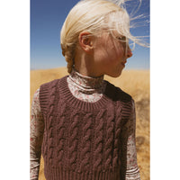 L by Ladida Brown Cable Knit Vest