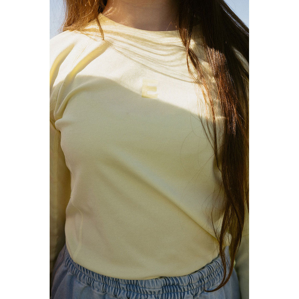Elements Pale Yellow E Logo Stitch Tee