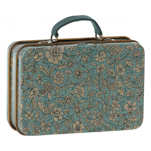 Maileg Small suitcase, Bloom -Blue