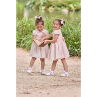 Kidiwi Daisy Pink Print Petronille, Smocked Dress