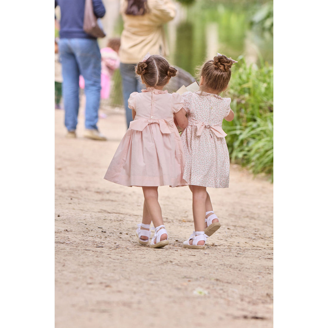 Kidiwi Daisy Pink Print Petronille, Smocked Dress
