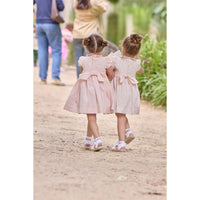 Kidiwi Daisy Pink Print Petronille, Smocked Dress
