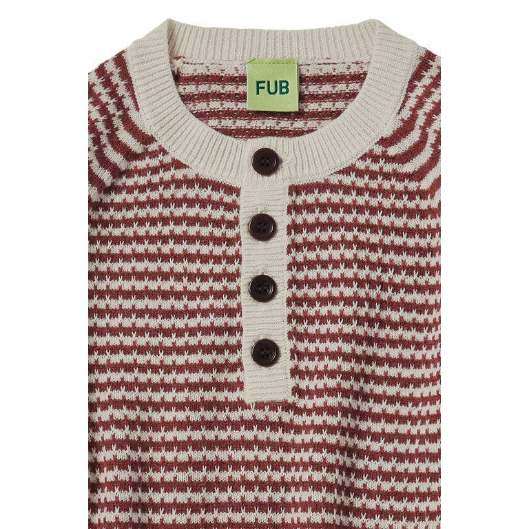 FUB Ecru/Clay Sweater