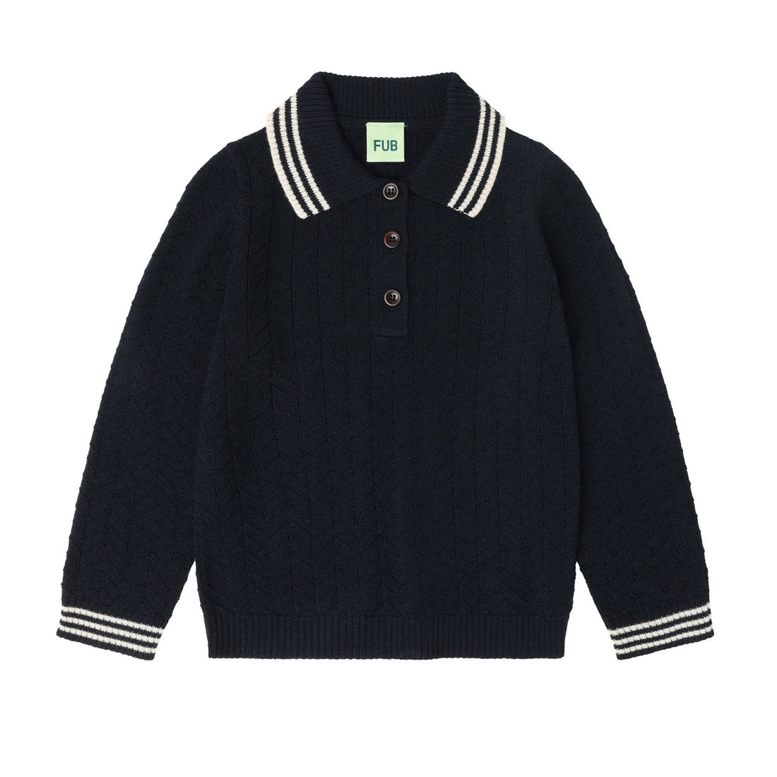 FUB Dark Navy ZigZag Polo