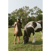 Darlin Brown Wool Sleeveless Dress