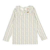 1984 Wide Striped Round Collar Tee