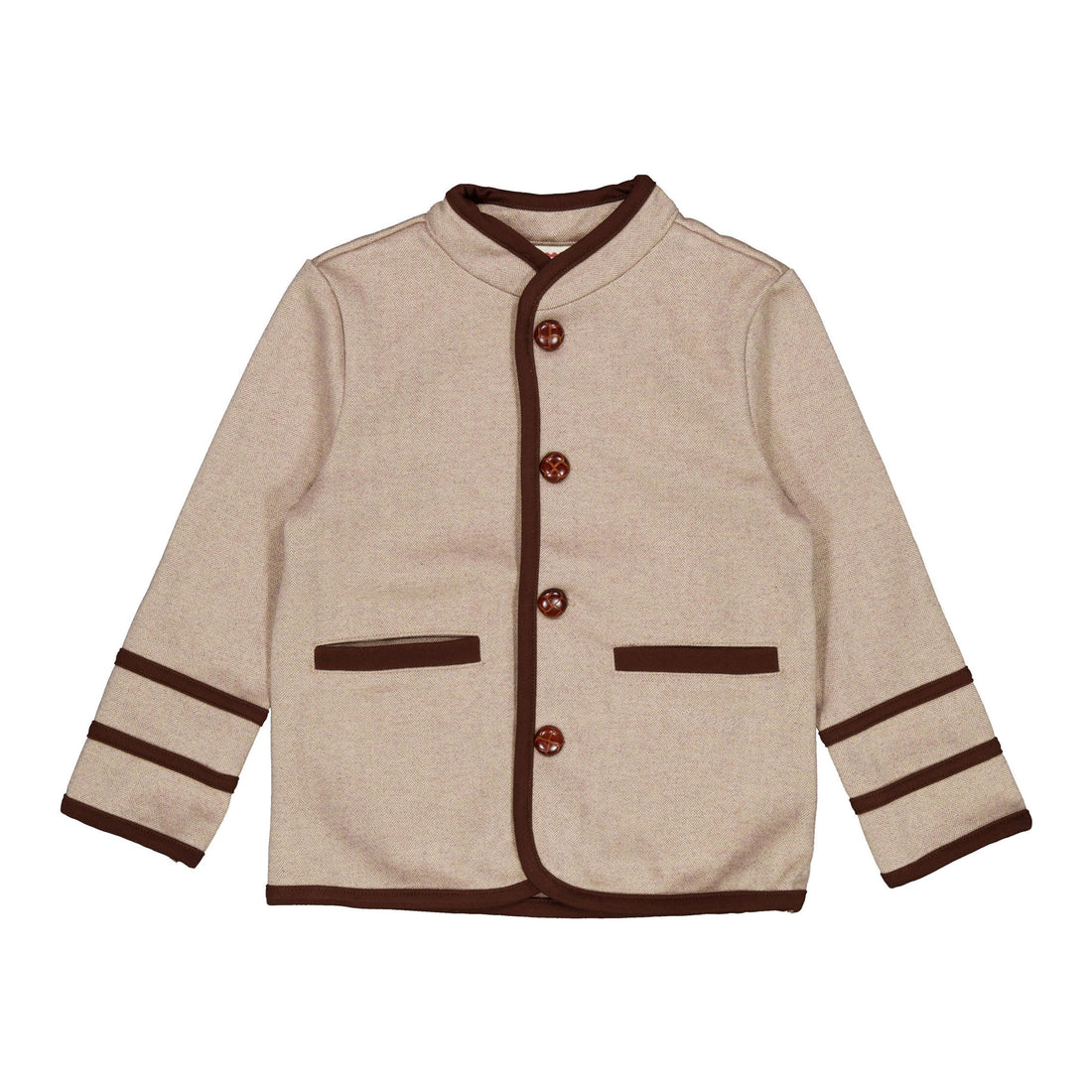 1984 Brown Herringbone Wool Jacket