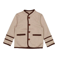 1984 Brown Herringbone Wool Jacket