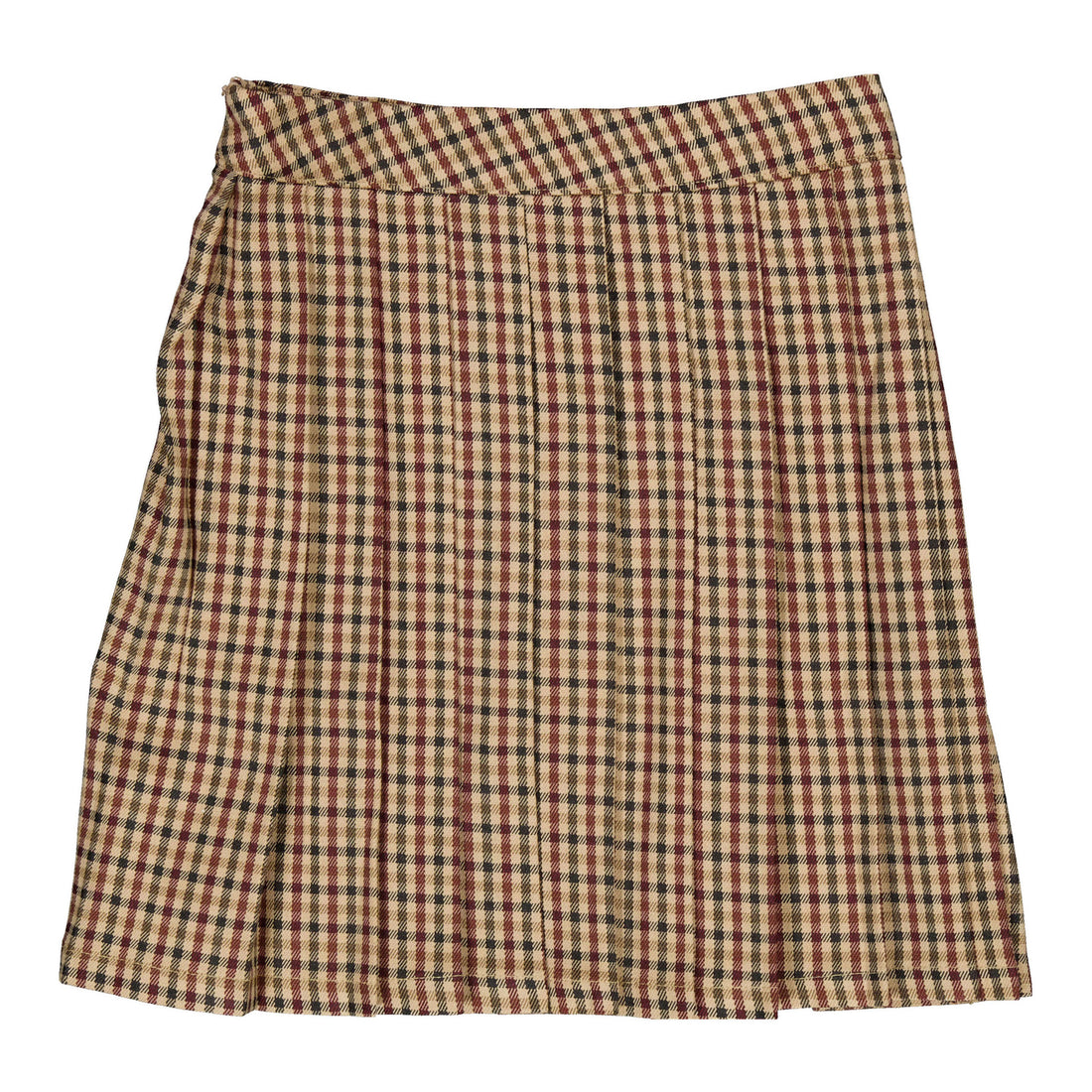 1984 Equestrian Plaid Pleated Skirt