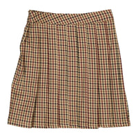 1984 Equestrian Plaid Pleated Skirt