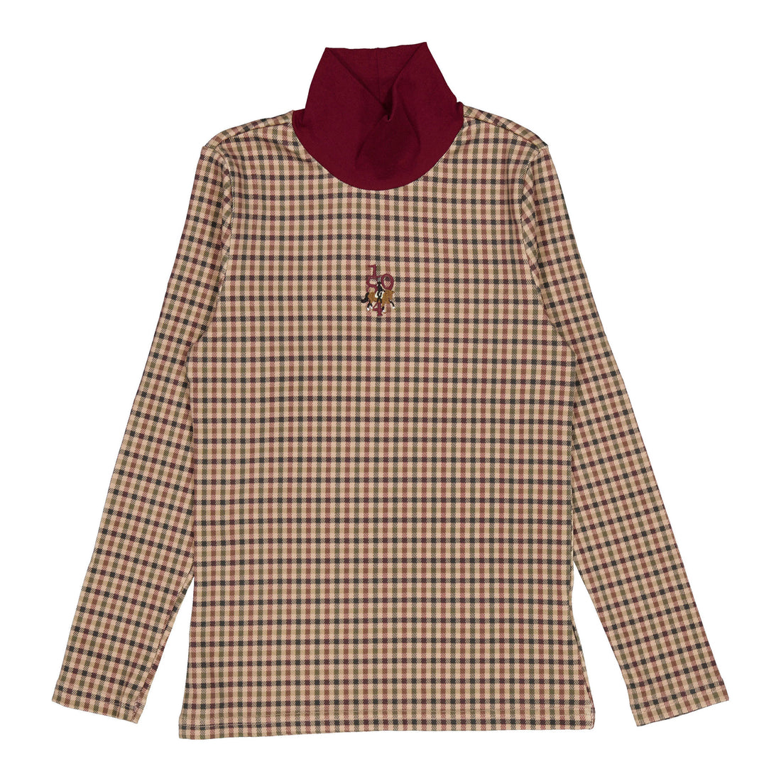 1984 Equestrian Plaid Turtleneck