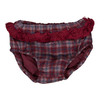 1984 Wine Plaid Fringe Bloomers