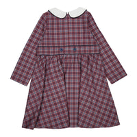 1984 Wine Plaid Wool Dress