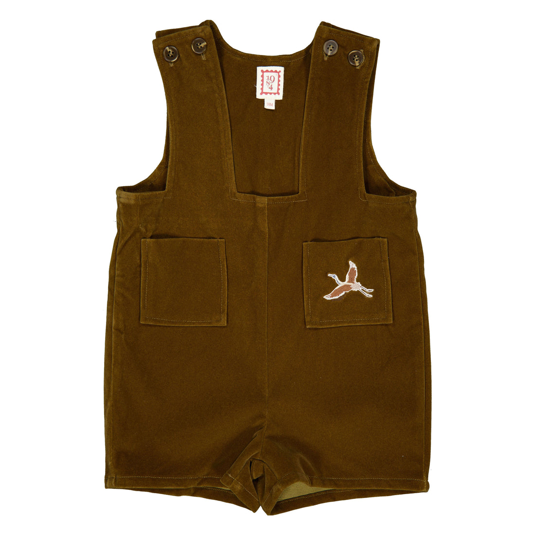 1984 Brown Velvet Pocket Romper