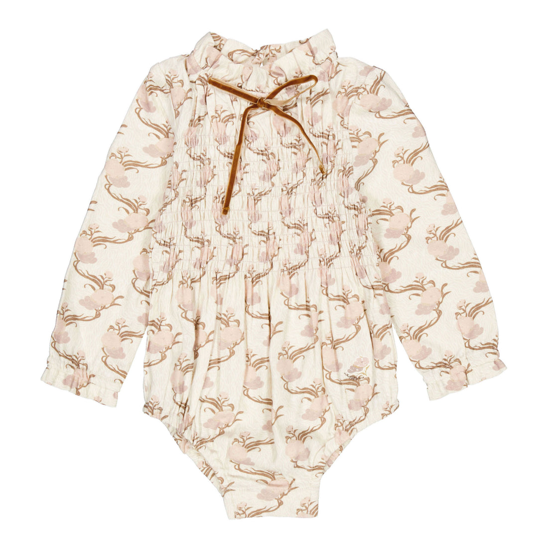 1984 Japanese Blossom Smocked Romper