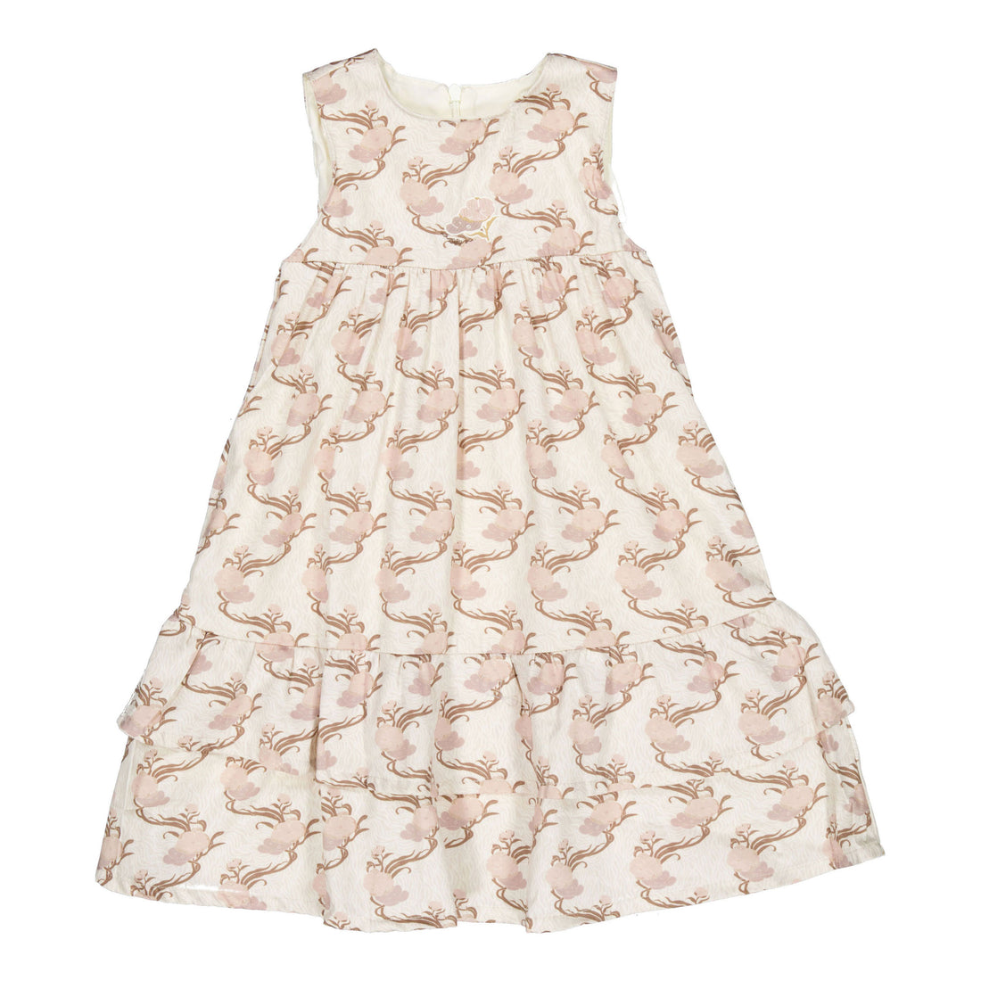 1984 Japanese Blossom Ruffle Dress