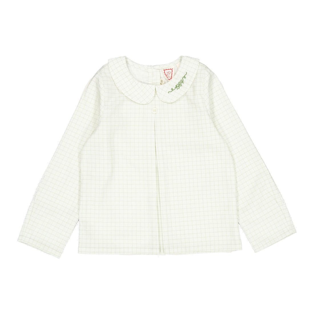 1984 Cream Check Round Collar Shirt