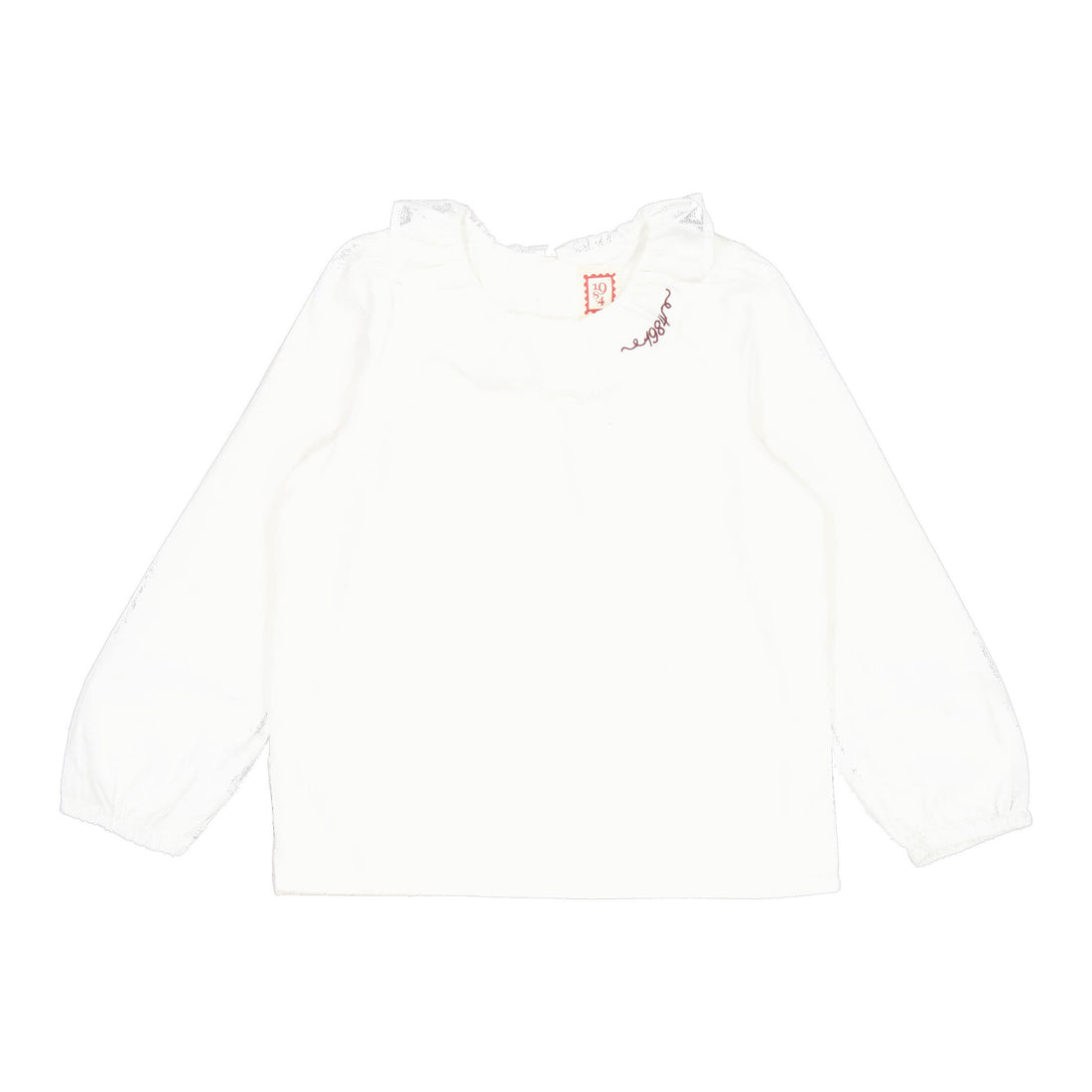 1984 Cream Ruffle Collar Blouse